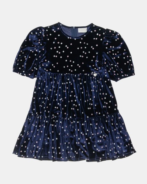 Dress with ruffles and glitter details (6-14 years)
