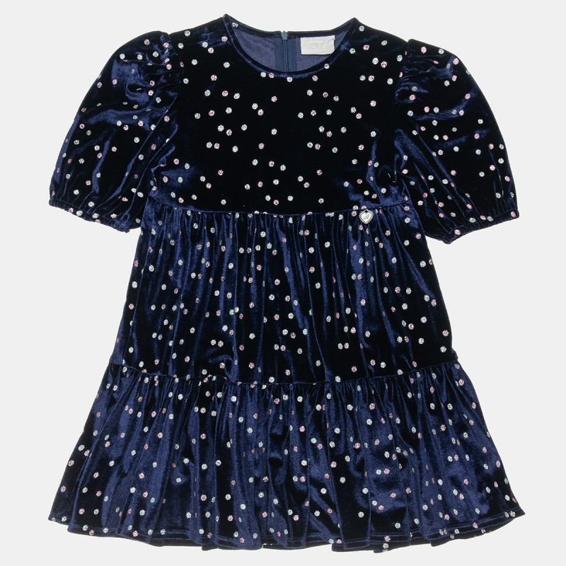 Φόρεμα με βολάν και glitter λεπτομέρειες (6-14 ετών)