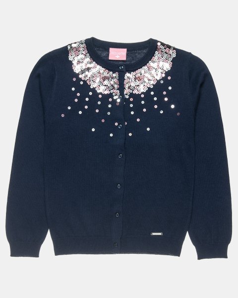 Knitted cardigan with sequins (6-14 years)