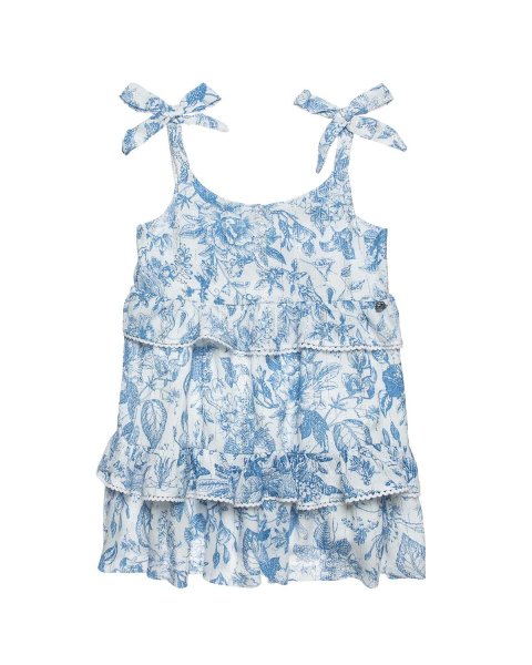Dress with reuffles and metallic thread (12 months-5 years)