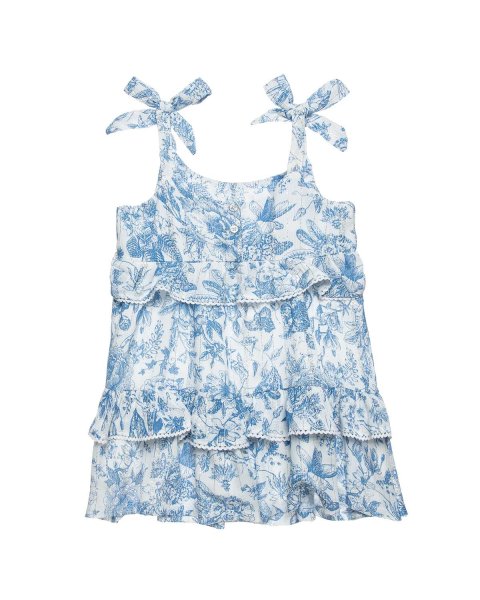 Dress with reuffles and metallic thread (12 months-5 years)