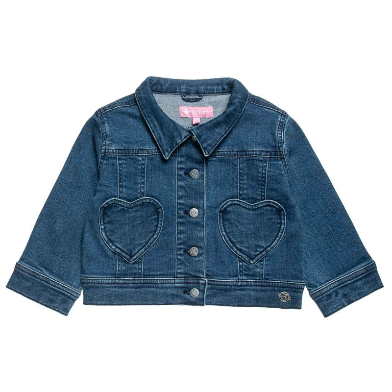 Denim jacket with heart pockets (18 months-5 years)