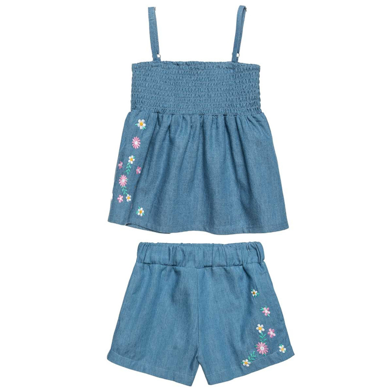 Denim set with embroidery (18 months-5 years)