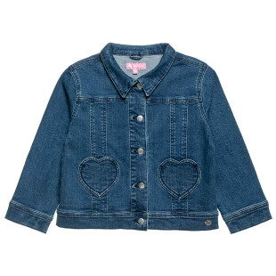 Denim jacket with heart pockets (6-16 years)