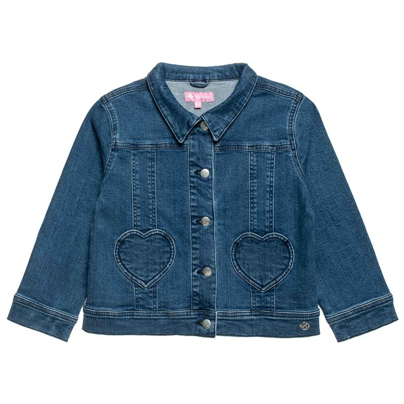 Denim jacket with heart pockets (6-16 years)