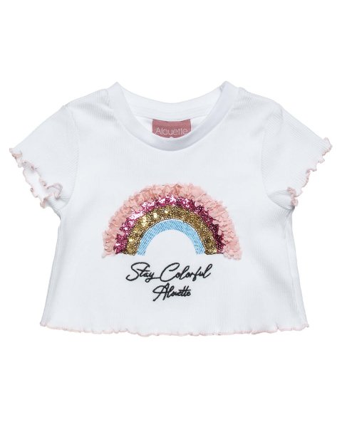 Cropped top with sequins (12 months-5 years)