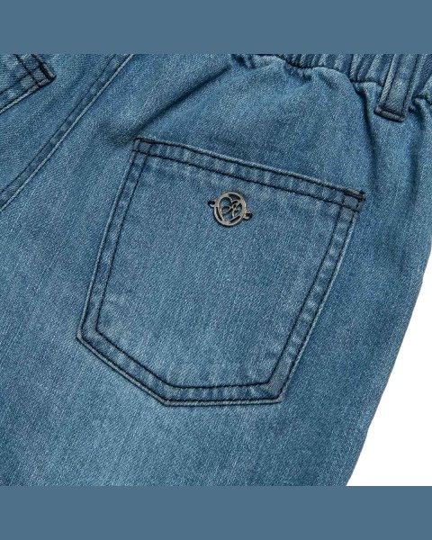 Denim shorts with pearls (6-16 years)