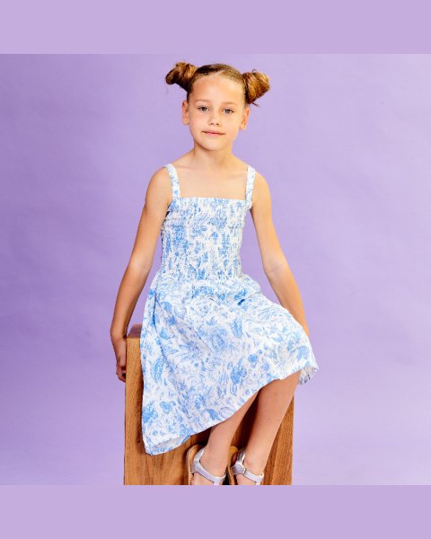 Dress with waffle texture (6-14 years)