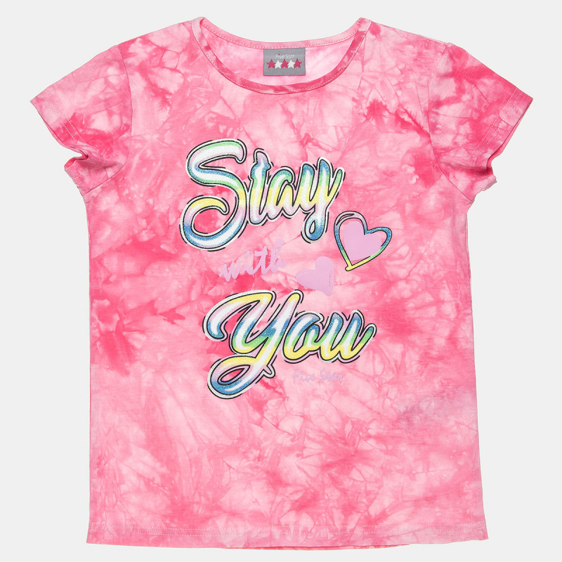 Top tie dye with glitter detail print (6-16 years)