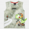 Sleeveless T-Shirt with dinosaur print (12 months-5 years)