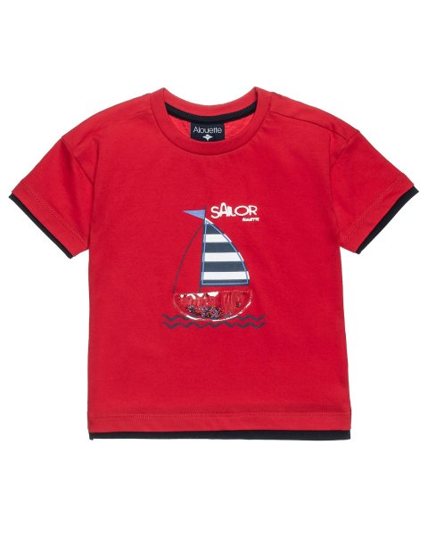T-Shirt with print and beads (12 months-5 years)
