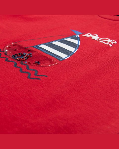 T-Shirt with print and beads (12 months-5 years)