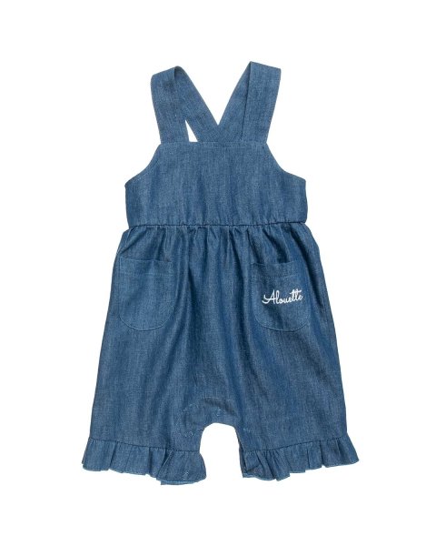 Denim overall Tender Comforts with top and headband (3-18 months)