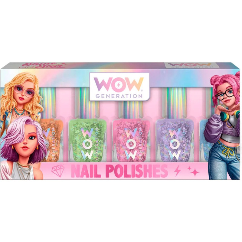 Βερνίκια νυχιών παστέλ σετ 5τμχ Wow Generation