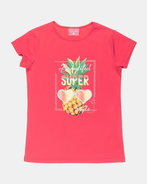 Top with pineapple print and glitter detail (6-14 years)