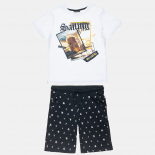 Set Moovers t-shirt and shorts with print (2-5 years)