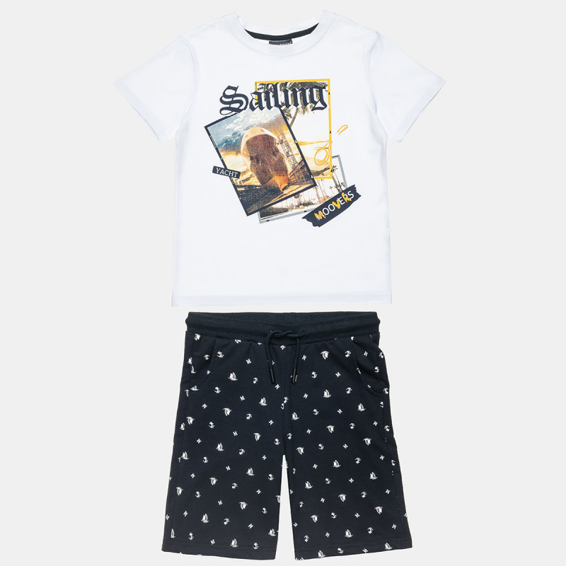 Set Moovers t-shirt and shorts with print (2-5 years)