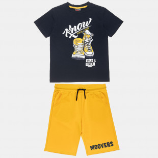 Set Moovers t-shirt and shorts with print (6-16 years)