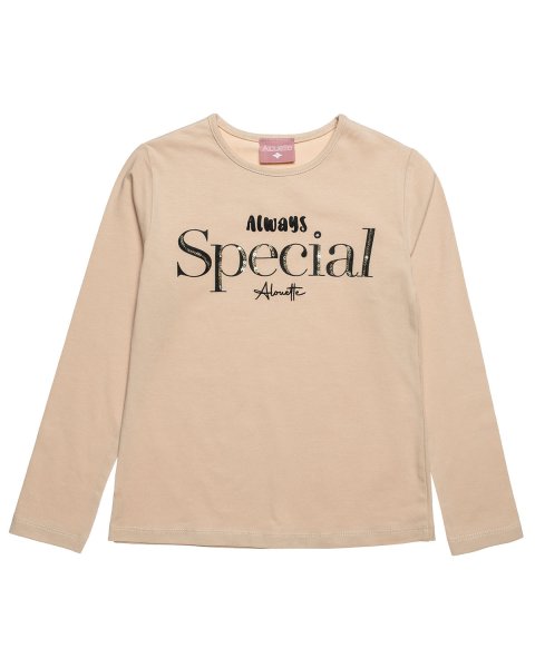 Long sleeve top with sequins and embossed elements (6-16 years)