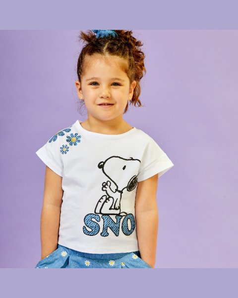 Set Snoopy with embossed details and scrunchie (18 months-5 years)