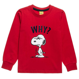Long sleeve top Snoopy with embossed letters (18 months-8 years)