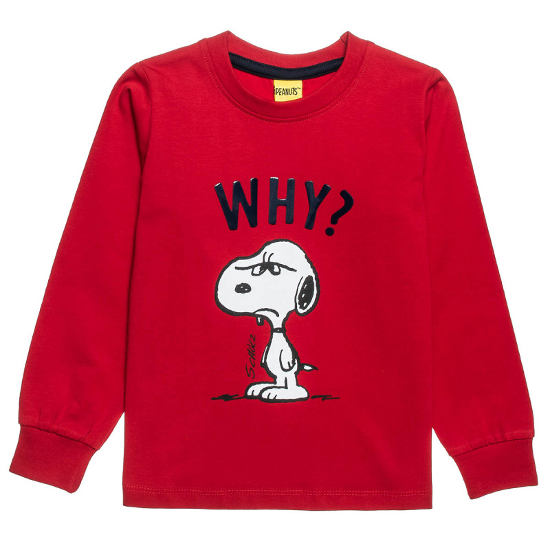 Long sleeve top Snoopy with embossed letters (18 months-8 years)