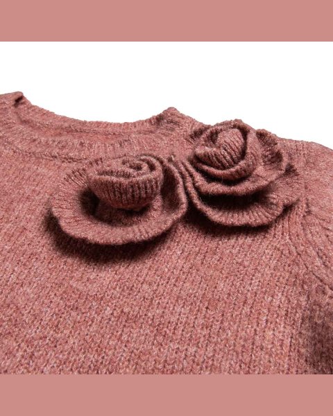 Sweater with applique flowers (6-14 years)