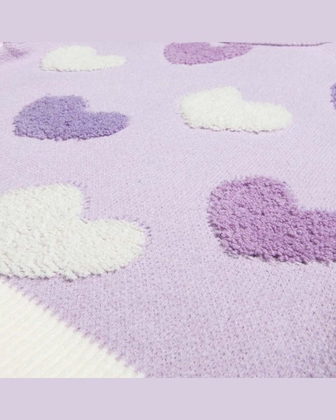 Sweater with embossed hearts (6-14 years)