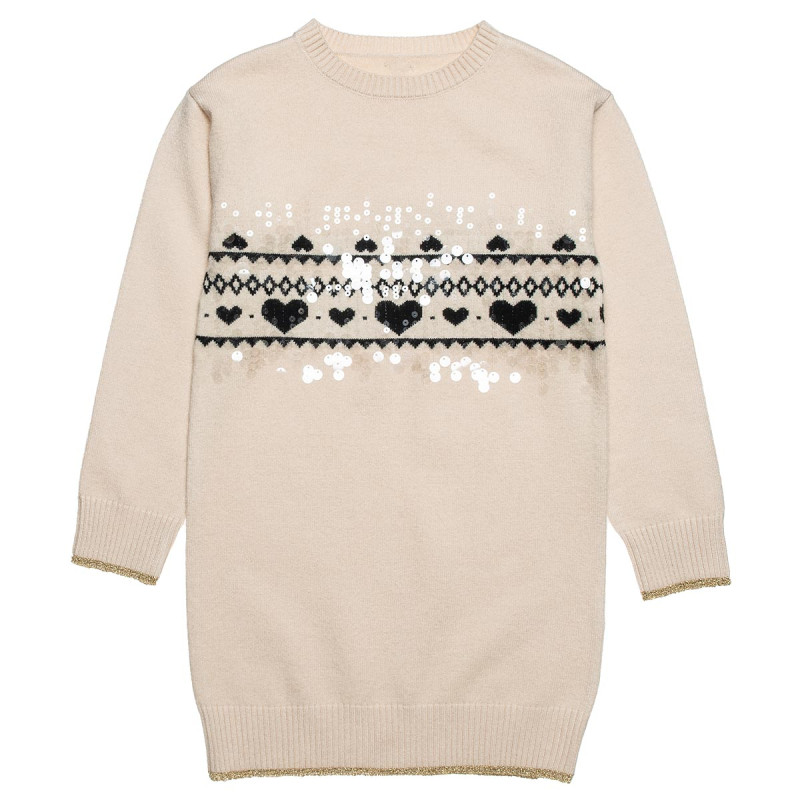 Knitted dress with sequins (6-14 years)