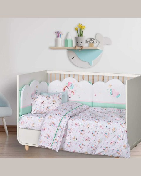 3-piece unicorn sheet set (sheets 130x170, pillowcase)