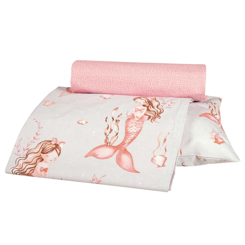 3-piece mermaids sheet set (sheets 130x170, pillowcase)