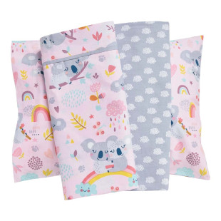 3-piece koala sheet set (sheets 130x170, pillowcase)