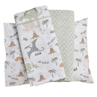 3-piece dinosaur sheet set (sheets 130x170, pillowcase)