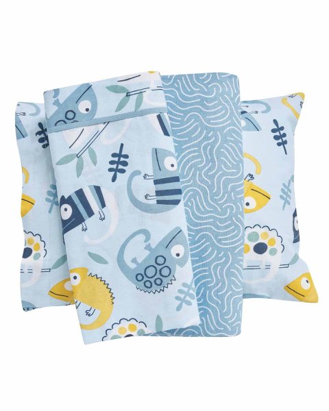 3-piece lizards sheet set (sheets 130x170, pillowcase)