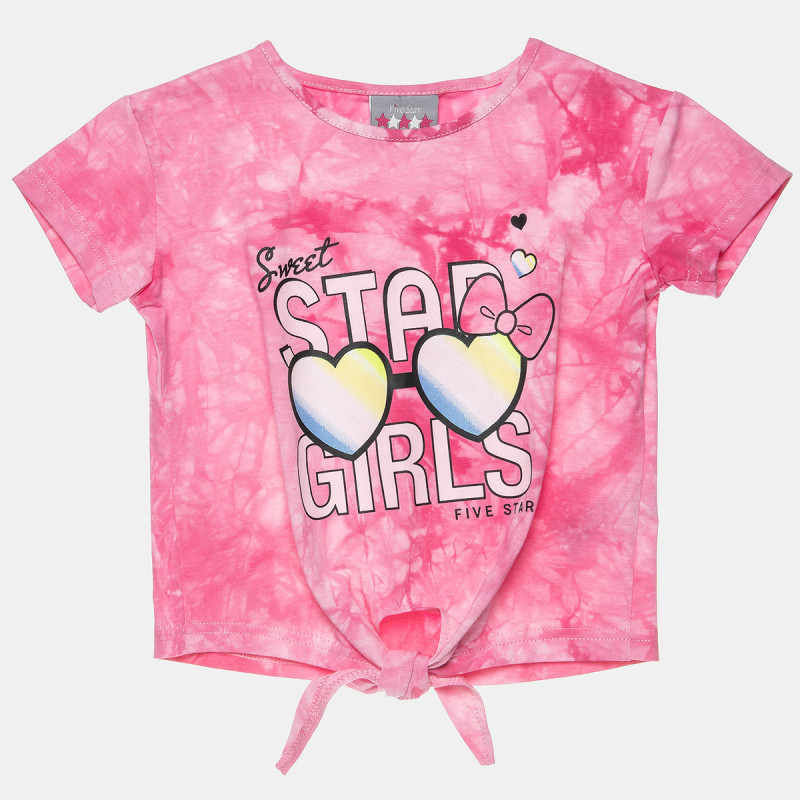 Top cropped tie dye with glitter detail (18 months-5 years)