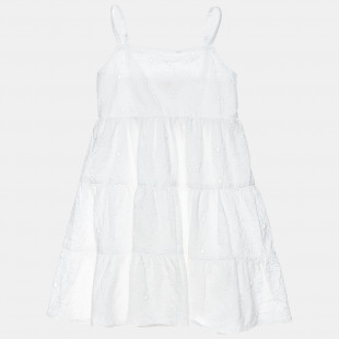 Dress with cutwork embroidery 100% cotton (12 months-3 years)