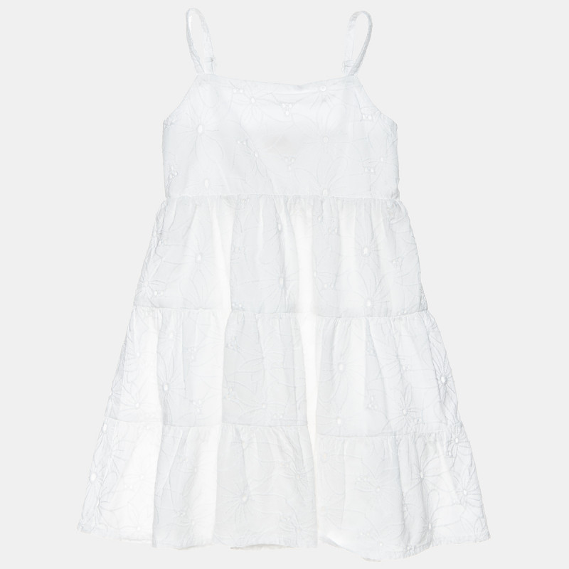 Dress with cutwork embroidery 100% cotton (12 months-3 years)