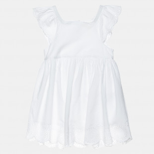 Φόρεμα με διάτρητα κεντήματα 100% βαμβάκι (12 μηνών-3 ετών)