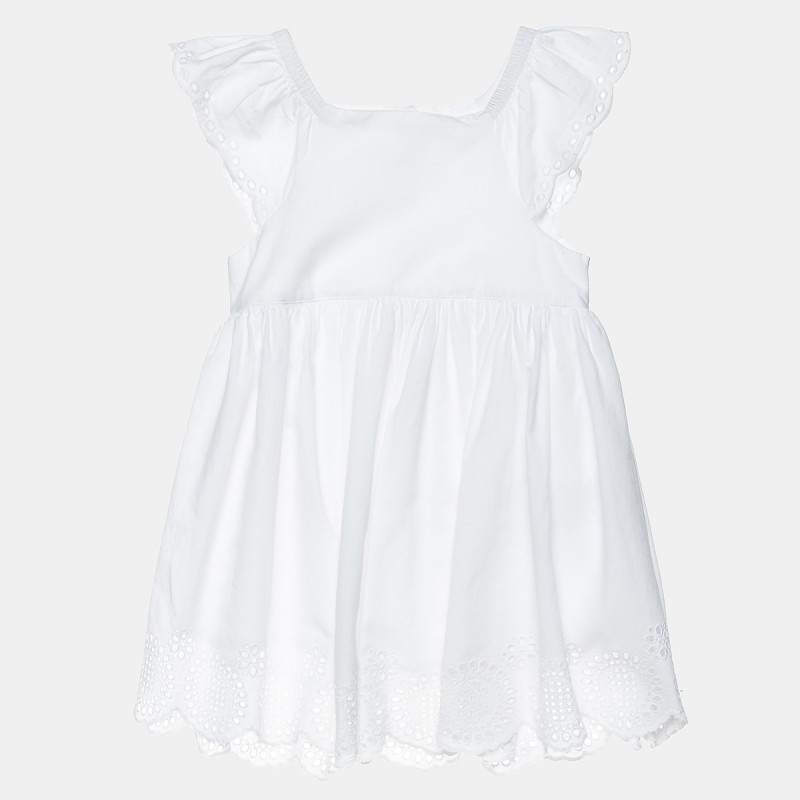 Dress with cutwork embroidery 100% cotton (12 months-3 years)