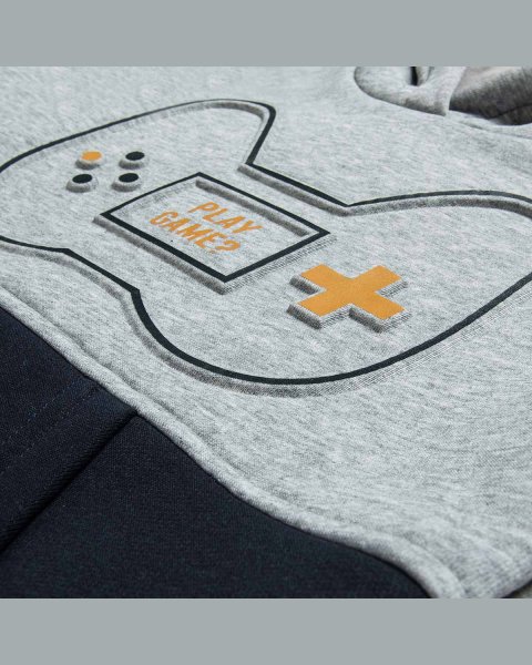 Top cotton fleece blend with embossed design (6-14 years)