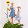 Dress with reuffles and metallic thread (12 months-5 years)