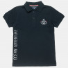   Pique polo shirt with embroidery and print (12 months-5 years)