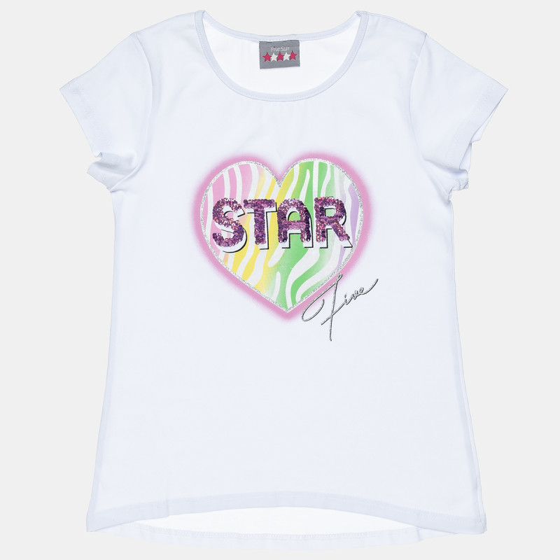 Μπλούζα Five Star με διπλή παγιέτα και glitter λεπτομέρεια (6-16 ετών)
