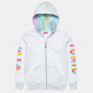 Zip hoodie with glitter print (6-16 years)