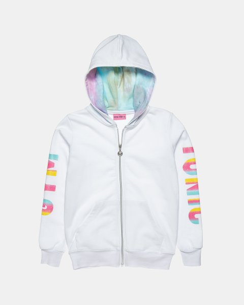 Zip hoodie with glitter print (6-16 years)