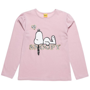 Long sleeve top Snoopy with glitter details (6-14 years)