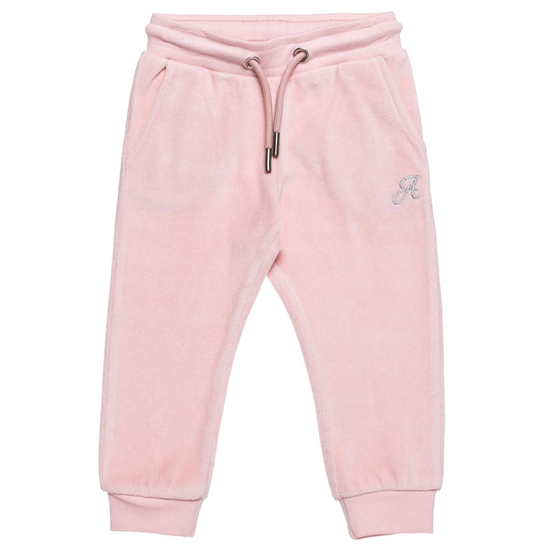 Joggers velour with embroidery (12 months-5 years)