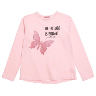 Long sleeve top with glitter and embossed elements (6-14 years)
