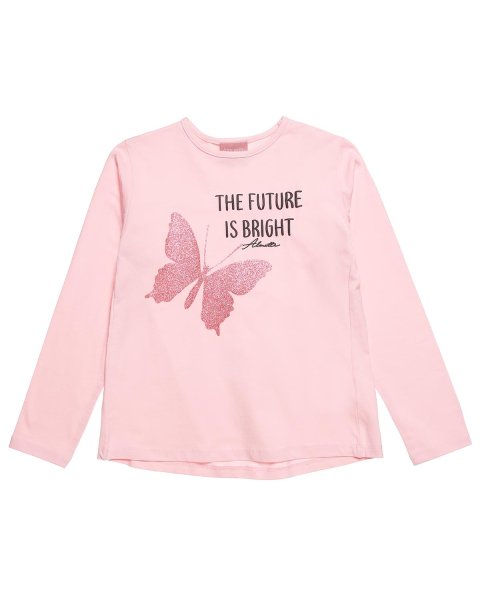 Long sleeve top with glitter and embossed elements (6-14 years)