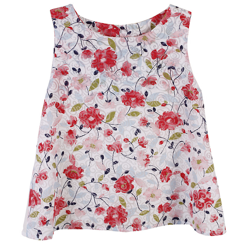 Top with floral pattern (6-14 years)